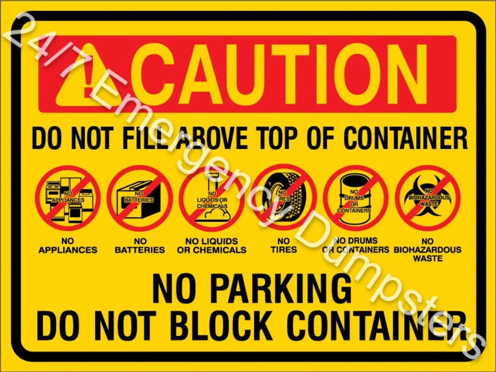 Container Caution Stickers